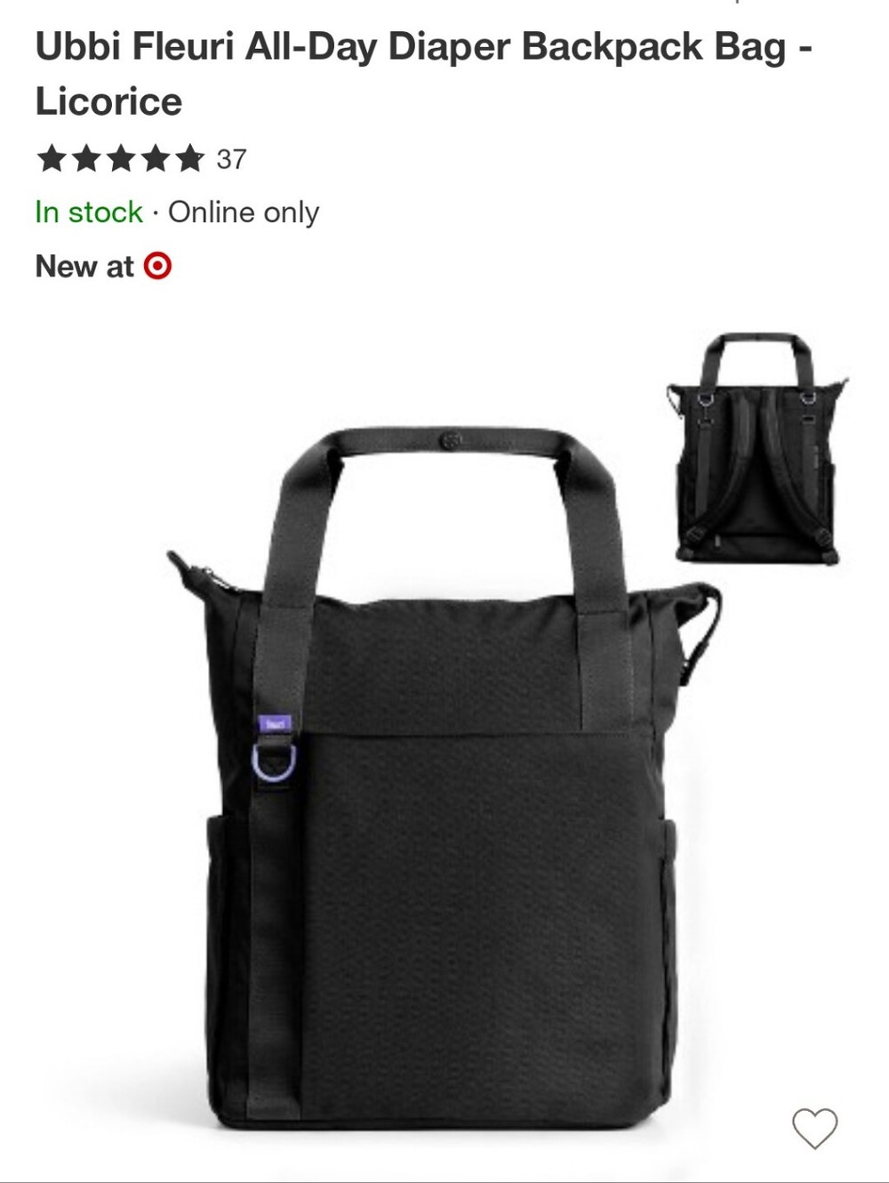 Ubbi Fleur Diaper Bag